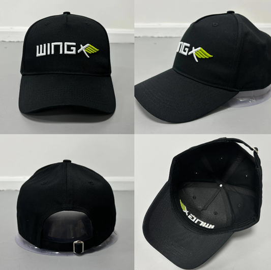 WINGX branded black baseball cap